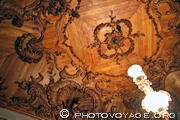 magnifique plafond en bois sculpté de la Quinta da Regaleira - Sintra