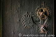 Détail de la poignée de porte très ancienne de la stavkirke 
de Urnes