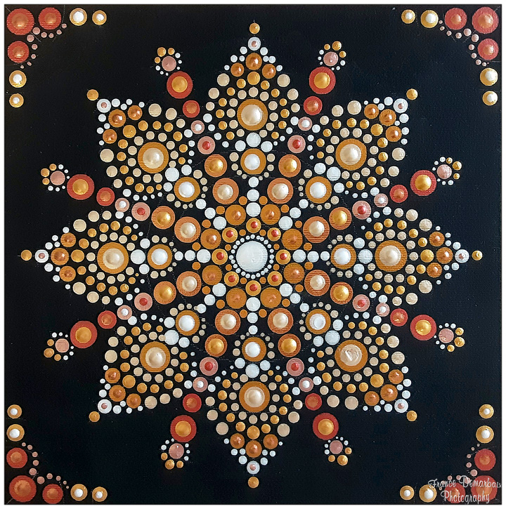 DOT MANDALA 19 - toile cartonnée 25x25cm