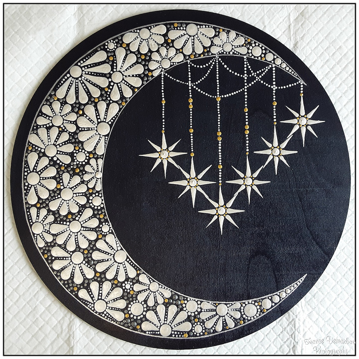 DOT MANDALA 33 - bois 30cm diam