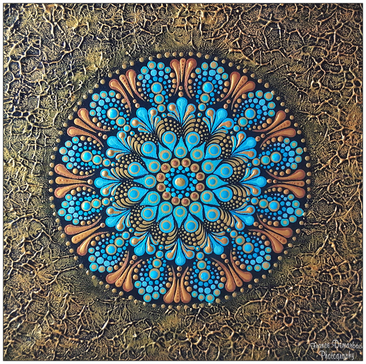 DOT MANDALA 36 - toile 29x29cm