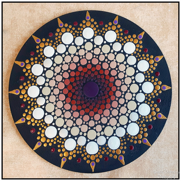 DOT MANDALA 60 - bois 15cm diam