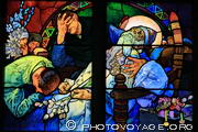 une des scènes illustrant le vitrail créé par Mucha pour 
la Cathédrale St Guy