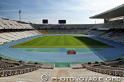Stade olympique construit sur la colline de Montjuic pour les Jeux Olympiques 
d'été de 1992 à Barcelone - Estadi Olímpic Lluís 
Companys