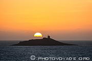 Coucher de soleil sur l'îlot Saint Michel