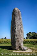 Un des plus grands menhirs de Bretagne se trouve en plein champ en Ille-et-Vilaine à deux kilomètres de Dol-de-Bretagne. Le menhir du Champ Dolent s'y dresse depuis le début du néolithique (vers 5000 avant JC). Cette stèle estimée à 120 tonnes provient d'un gisement distant de 4 km. Haut de 9,30 m, il a été traîné sur des rondins de bois et basculé dans un trou dont la profondeur représente 10% de la hauteur dépassant du sol.