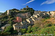 village de Nonza sur la côte ouest du Cap Corse