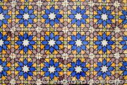 motif des carreaux (azulejos) recouvrant la façade du Palacio da Pena - 
Sintra